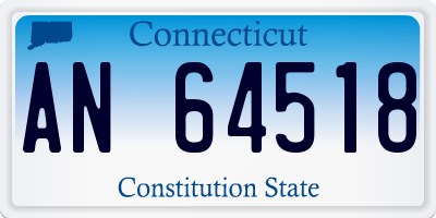 CT license plate AN64518