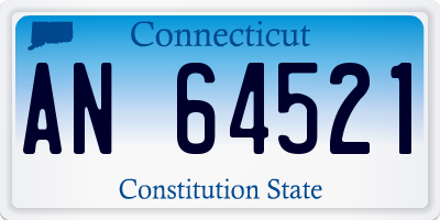CT license plate AN64521