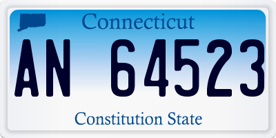 CT license plate AN64523