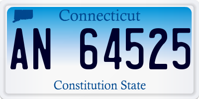 CT license plate AN64525