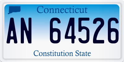 CT license plate AN64526