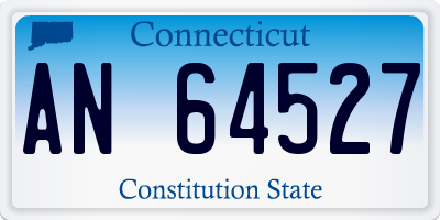 CT license plate AN64527