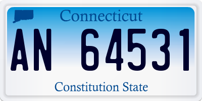 CT license plate AN64531