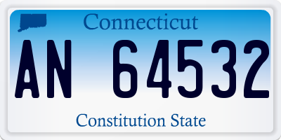 CT license plate AN64532