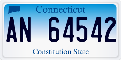 CT license plate AN64542