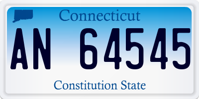CT license plate AN64545