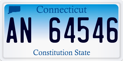 CT license plate AN64546