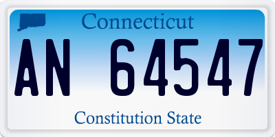 CT license plate AN64547