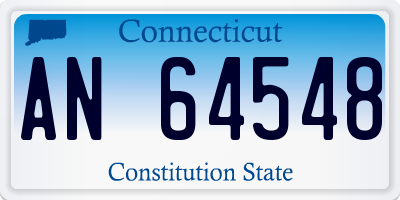 CT license plate AN64548