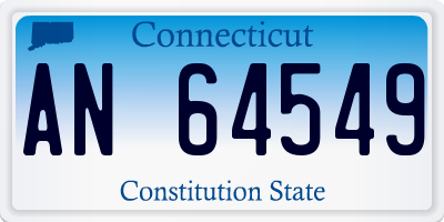 CT license plate AN64549