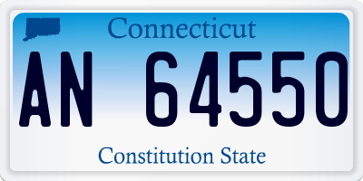 CT license plate AN64550