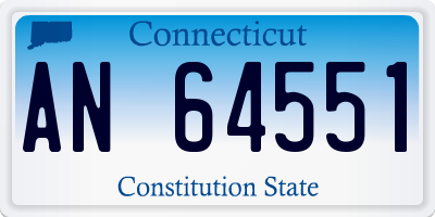 CT license plate AN64551