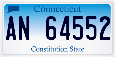CT license plate AN64552