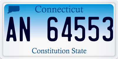 CT license plate AN64553