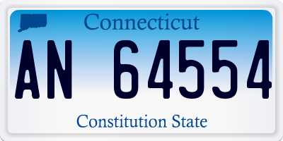 CT license plate AN64554
