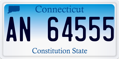 CT license plate AN64555
