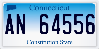 CT license plate AN64556