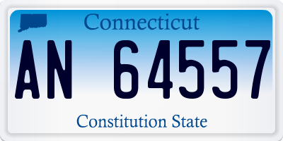 CT license plate AN64557