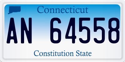 CT license plate AN64558