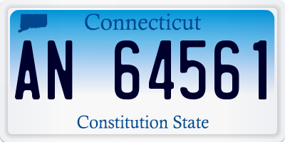 CT license plate AN64561