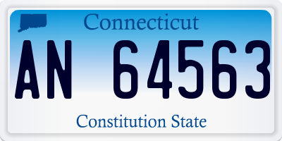 CT license plate AN64563