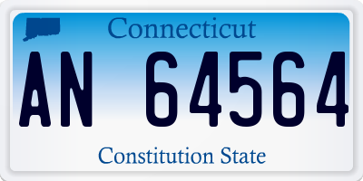 CT license plate AN64564