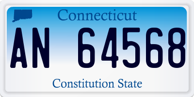 CT license plate AN64568