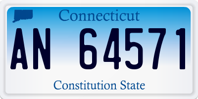 CT license plate AN64571