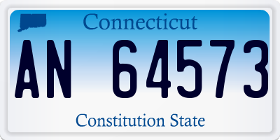 CT license plate AN64573