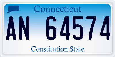 CT license plate AN64574