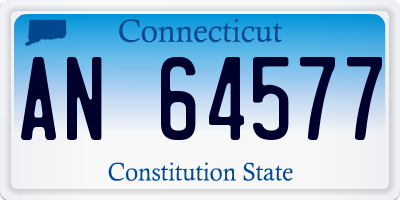 CT license plate AN64577