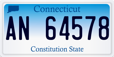 CT license plate AN64578