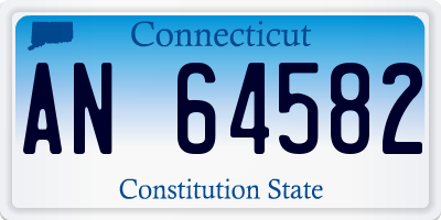 CT license plate AN64582
