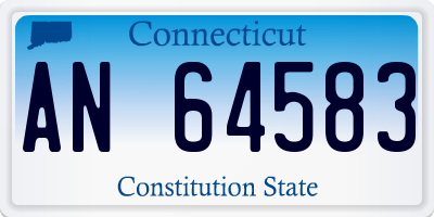 CT license plate AN64583