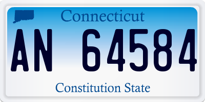 CT license plate AN64584