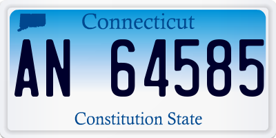CT license plate AN64585