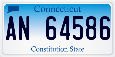 CT license plate AN64586