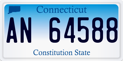 CT license plate AN64588