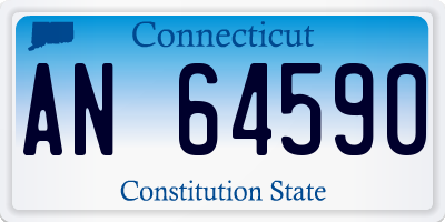 CT license plate AN64590