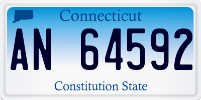 CT license plate AN64592