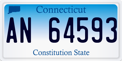 CT license plate AN64593