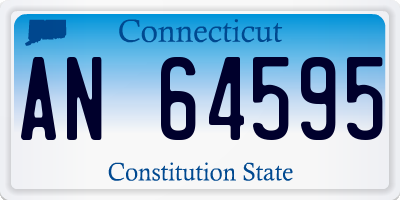 CT license plate AN64595