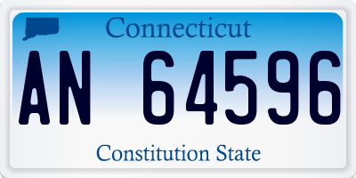 CT license plate AN64596