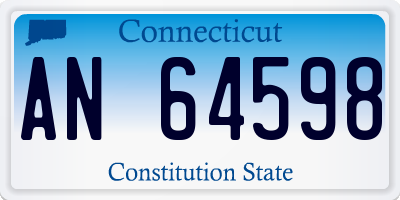 CT license plate AN64598