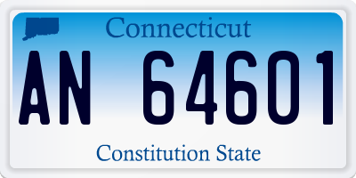 CT license plate AN64601