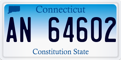 CT license plate AN64602