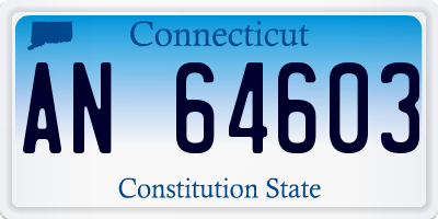 CT license plate AN64603