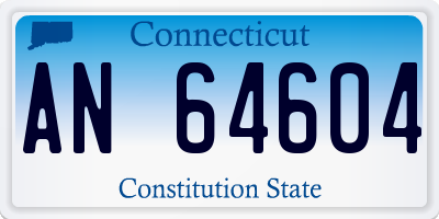 CT license plate AN64604