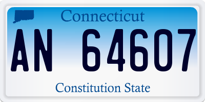 CT license plate AN64607
