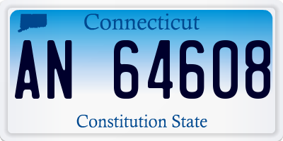 CT license plate AN64608